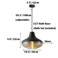 thumbnail image 2 of 10.2 inch creative amber glass pendant light fixture, vintage industrial style hanging lamp, Nordic farmhouse ceiling pendant lamp for over kitchen island sink dining room table bar counter entrance, 2 of 8