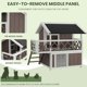 thumbnail image 3 of Casa para Gatos Exterior – 2 Pisos Elevada con Balcón – Refugio Impermeable – Techo Desmontable – Puerta de Escape – Fácil Montaje – Gatos Callejeros – Blanco y Gris, 3 of 7