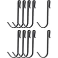 thumbnail image 1 of czcpp-30pcs Stainless Steel J Shaped Hooks, Clip-on Hook Wire Rack Hook for Kitchen, Bedroom, Office, Wire Shelf Black 2.55INCH, 1 of 4