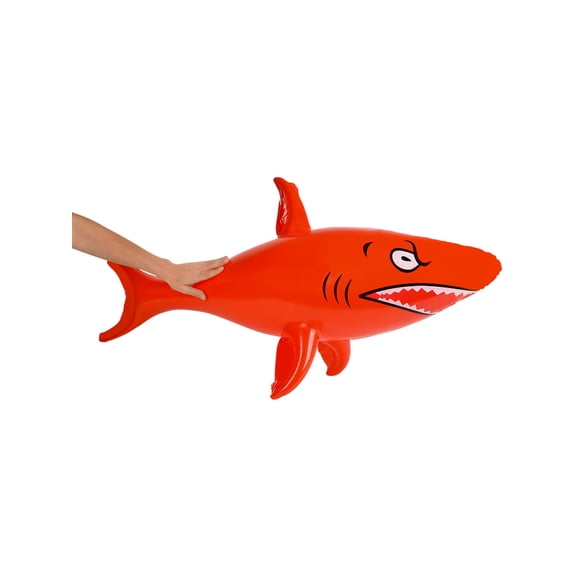 46" Giant Red Inflatable Hawaiian Luau Tropical Sea Life Shark Decoration