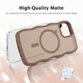 thumbnail image 7 of YINLAI iPhone 15 Plus Case/iPhone 14 Plus Case Mag-safe Wavy Frame Design Translucent Matte Back TPU Bumper Shockproof Magnetic Protective Case for iPhone 14 Plus,Brown, 7 of 7