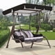 thumbnail image 5 of Cubierta Superior para Columpio Aire Libre, Cubierta para Silla, Cubierta para Toldo, Columpio para Parque, Refugio Lluvia, Cubierta Impermeable para Muebles Gris, 5 of 5
