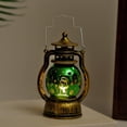 thumbnail image 5 of KOMOO LED Vintage Christmas Snow Globe Lantern Santa Pattern Hanging Lamp Nigh Lighting Xmas Home Desktop Decor, 5 of 9