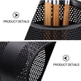thumbnail image 4 of STRANDCHIC Back to School 2Pack Stackable Storage Boxes Round Iron Black for Desk Organization and Office Use, 4 of 5