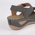 thumbnail image 5 of YLYL Women's Orthopedic Bohemia Fishmouth Wedge Heels Ankle Strap Closed Toe Hollow out Summer Sandals, 5 of 9