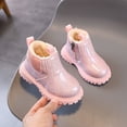 thumbnail image 2 of OWUUcdse Girls Snow Boots, Thermal Fleece-lined Walking Non-Slip Ankle Boots for Winter Pink Size 10 (Little Kids), 2 of 5