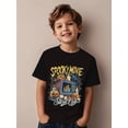 thumbnail image 1 of Spooky Movie Social Club Vintage TV Horror Halloween T-Shirt for boys, 1 of 6