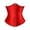 Red, variant on EYNMVR Satin Strong Boned Corset Lace Up Overbust Waist Cincher Bustier Bodyshaper Top