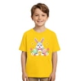 thumbnail image 5 of Easter Shirts for Boys and Girls Summer Tops for Girls Size 8 Short Sleeve Bunny Graphic Tee Casual Kids Tops for Summer(Size 2-3 Years,Yellow), 5 of 6