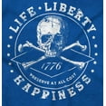 thumbnail image 2 of Life Liberty Happiness Skull Bones Plus Size Crewneck Graphic Tee Shirt Brisco Brands 2X, 2 of 6