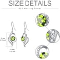 thumbnail image 2 of CACA LADY 925 Sterling Silver August Birthstone Dangle Earrings for Women Birthday Jewelry for Women, 2 of 5