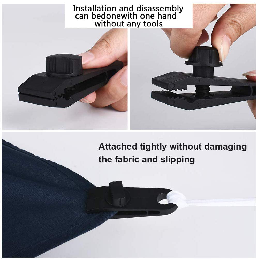 Reusable tarpaulin grips,just slide & twist the screw,easy to use 