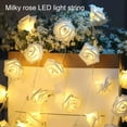 thumbnail image 6 of Flower String Lights, Artificial Rose Garland with Lights, Battery Operated Indoor Outdoor Fairy String Lights for Wedding Bedroom Garden Patio Home Party Wall, 6 of 7