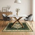 thumbnail image 3 of ODIKA 5'x7' Washable Area Rug Non-Slip, Chair-Friendly Foliage Circle Classroom Motivational Chrsitmas Round Leaves Rings Playful for Dining Room, Under Table, Home Office, 3 of 7