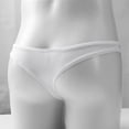thumbnail image 6 of FITORON Mens Invisible Thong 100% Polyester 3D Pouch Moisture-Wicking White Underwear for Workout & Formal Wear,Size M, 6 of 6