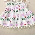 thumbnail image 6 of Toddler Girl Clothes Layered Ruffle Top Floral Shorts Cute Toddler Girls Summer Outfits 2Pcs Clothing Set Girls Summer Set 3-24 Months,12-18 Months, 6 of 7