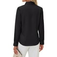 thumbnail image 3 of Siliteelon Basic Long Sleeve Button Down Shirts for Women Stretch Formal Work Blouse, 3 of 8