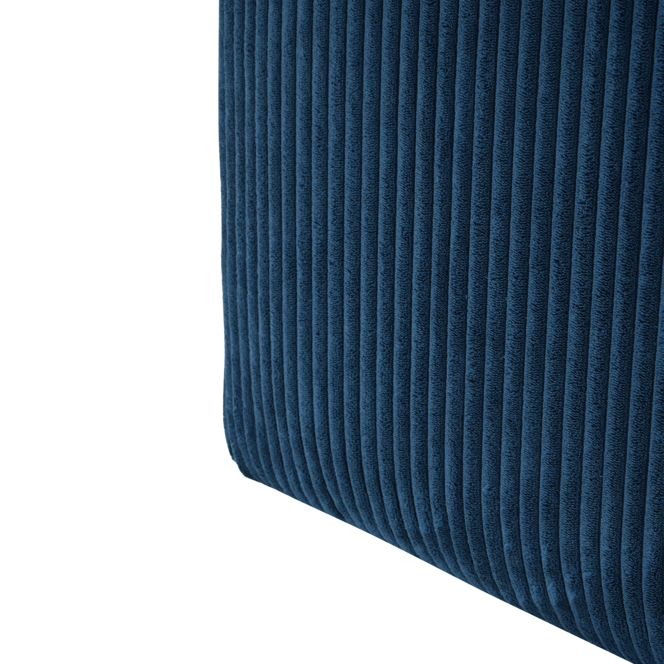 Christopher Knight Home 30.25" Corduroy Upholstered Sectional Ottoman, Wood Frame, Navy Blue