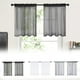 thumbnail image 1 of Cortinas traslúcidas (2 unidades), cortinas para ventanas de cocina y baño con bolsillo para barra, filtran la luz para mayor privacidad y tienen un diseño de dobladillo ondulado., 1 of 9
