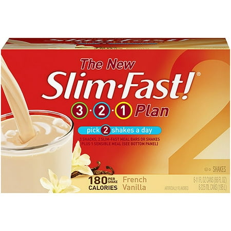 Slim-Fast Shake 3-2-1 French Vanilla 6pk