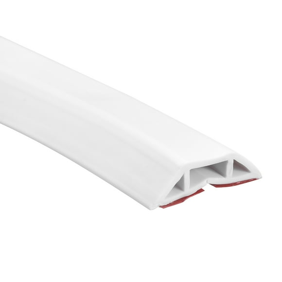 Unique Bargains D40 Couvercle de Cordon de Sol 3,3 Pieds, Couvercle de Cordon en PVC, Couvercle de Fil, Blanc