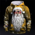thumbnail image 3 of WEIYLL Hoodies for Men 3D Christmas Long Sleeved Holiday 3D Santa Long Sleeved Yellow Graphic Fall Sweatshirts size 4XL, 3 of 3