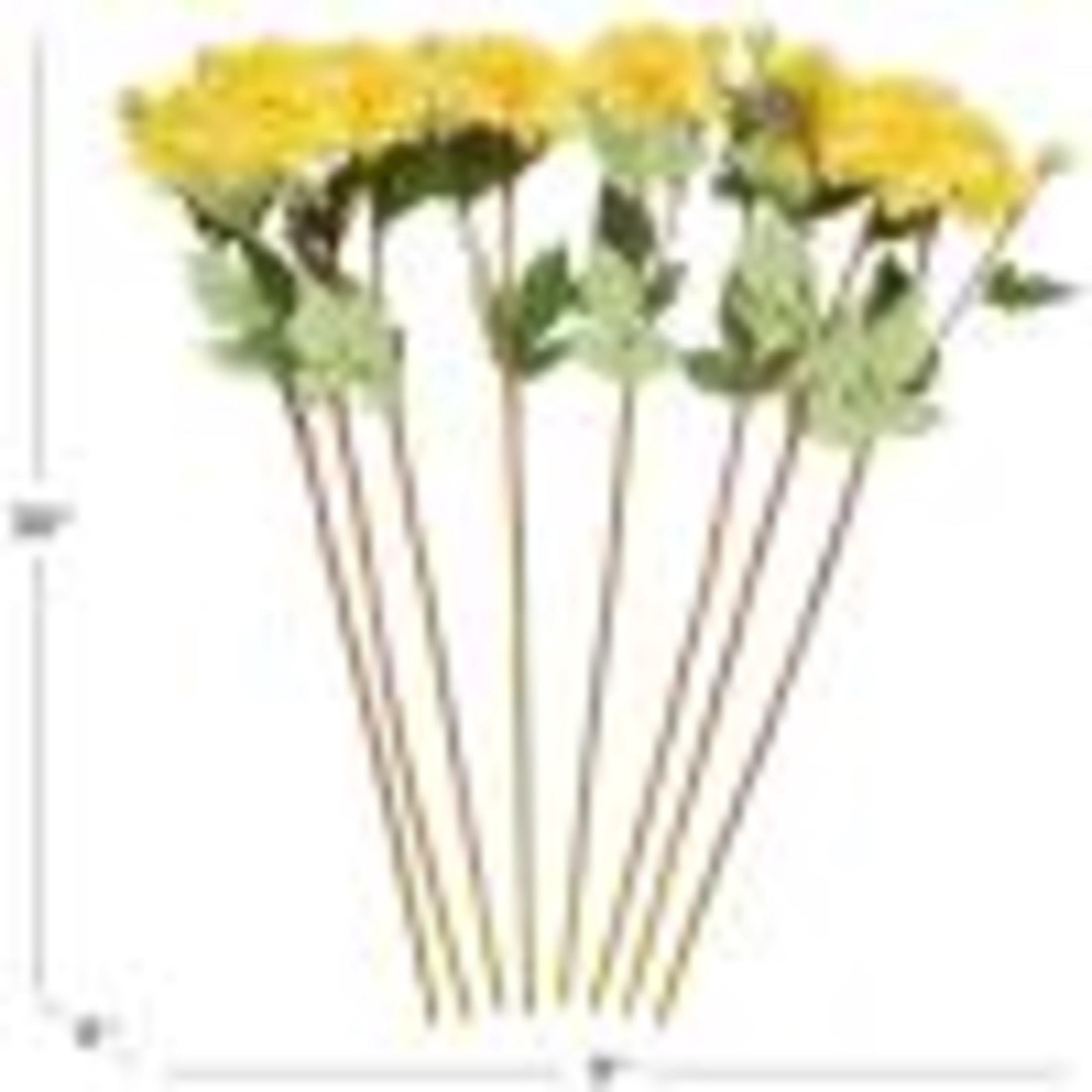 30" Plastic Floral Tall Dahlia Artificial Flower Stem, by DecMode (8 Count)