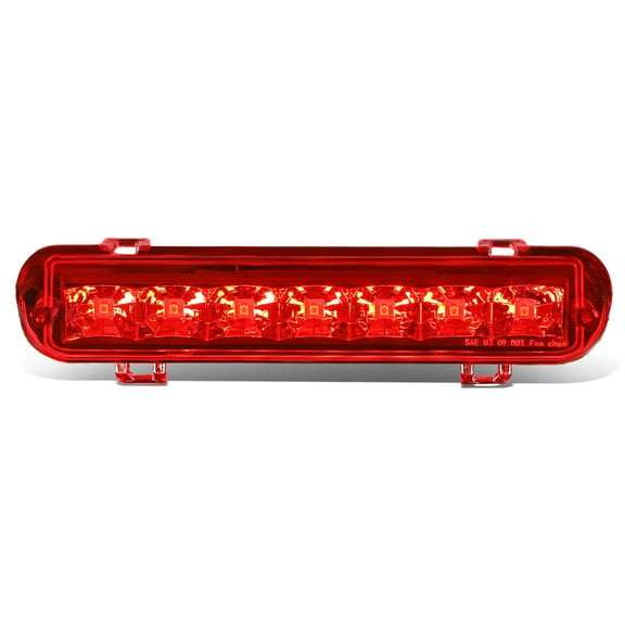 DNA Motoring 3BL-FFLEX09-LED-RD For 2009 to 2011 Ford Flex LED 3rd Third Tail Brake Light Rear Stop Lamp Red Housing 10