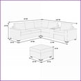 thumbnail image 5 of Modern Light Gray Corduroy 4-Piece Sectional Sofa Set for Living Room - L-Shape, Console & Ottoman | Light Gray | Corduroy | Foam+Spring, 5 of 8