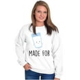 thumbnail image 5 of Cute Matching Set Couples Kawaii Unisex Plus Fleece Graphic Sweatshirt Brisco Brands 2X, 5 of 6
