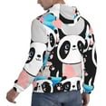 thumbnail image 6 of Sigee Panda Cute Pink Hearts for Men's Pullover Hoodie Sweatshirts Adult Casual Long Sleeve Sweatshirts ,Sizes S-4XL-Small, 6 of 7