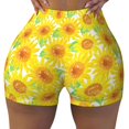 thumbnail image 2 of Fuzoiu Sunflowers2 Print Women's Workout Shorts,Workout Biker Shorts Women,Exercise Fitness Shorts,Scrunch Short, Athletic Shorts for Gym Yoga Running Sport Active-Large, 2 of 8