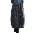 thumbnail image 2 of Delliss Women's Fall Winter Thick Down Maxi Skirt Stylish Long Skirt With Pocket, 2 of 6
