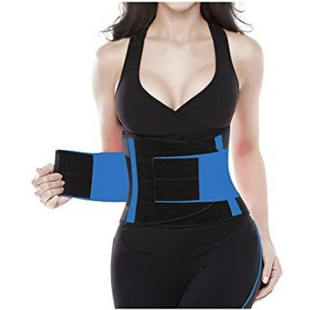 Trainer Womens Cap - Womens Waist Trainer Belt - Body Shaper Belt For An Hourglass Shaper LB4806 (Extra Large, Blue)