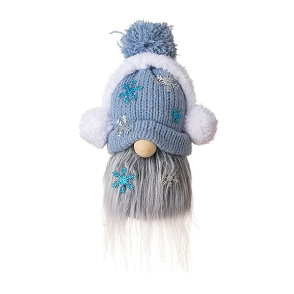 Gnome Decorations, Handmade Swedish Tomte Figurine Gnomes Farmhouse Scandinavian Gnomes Plush Ornaments Blue