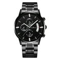 thumbnail image 1 of Reloj de pulsera para hombre, resistente al agua, deportivo, analógico, de cuarzo, esfera ultrafina, de malla de acero inoxidable, con fecha, 1 of 6