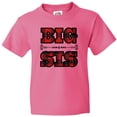 thumbnail image 3 of Inktastic Big Sis Buffalo Plaid Sister Youth T-Shirt, 3 of 5