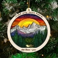 thumbnail image 3 of Mountain Range Stained Glass Suncatcher Ornament – Ornament Gift for Family, Friends, Men & Women, Christmas 2025 Keepsake, 3 of 6