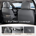 thumbnail image 3 of Coverado Gray&Black Car Seat Covers Full Set, Waterproof Premium Leather Front and Back Seat Protectors, Luxury Auto Interior Accessories, Universal Fit Most Cars Sedan SUVs Pick-up Trucks, 3 of 9