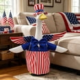 thumbnail image 6 of Patriotic 4th of July Porch Goose Outfits, Red Blue American Flag Lawn Goose Clothes Fits 23 Inch Cement Plastic Statue for 250th Anniversary Independence Day Outdoor Garden Yard Patio Decor, 6 of 12