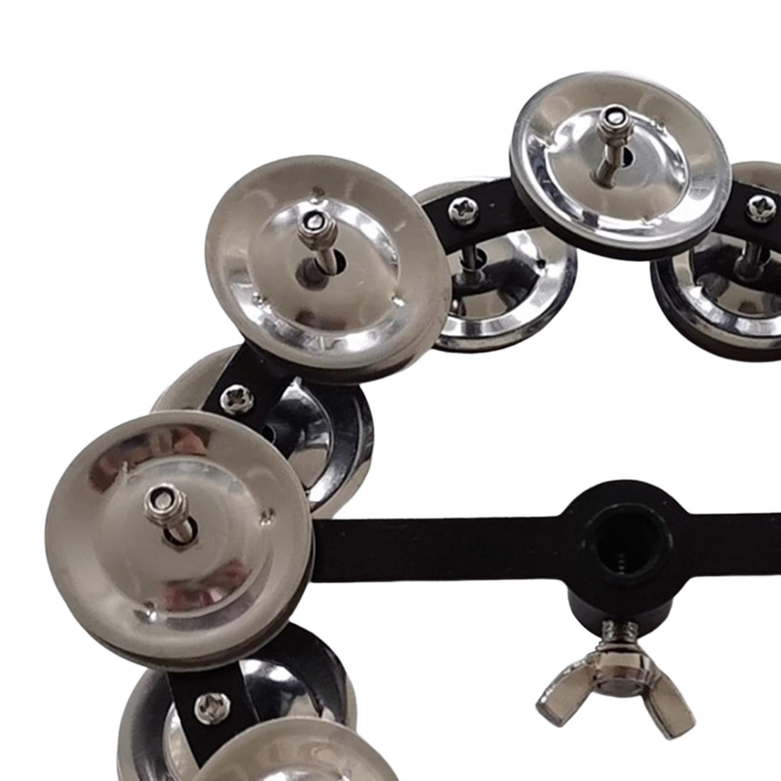 LeeQinersw Hi Hat Tambourine Hand Held Percussion Drum Music Rhythm Tambourine Metal Shaker