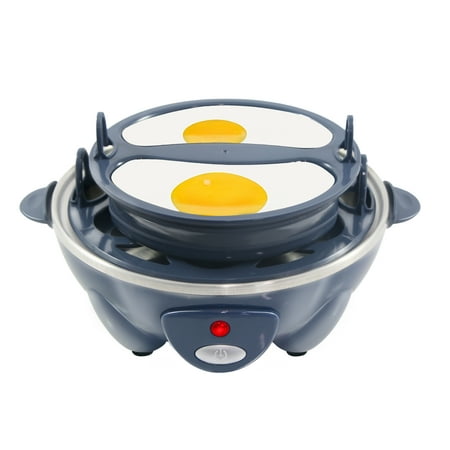 Elite Gourmet - 7-Egg Automatic Egg Cooker - Slate Blue