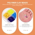 thumbnail image 3 of WHAMVOX Clay Beads Set Assorted Color Flat Round Bohemian Style 1 Set, 3 of 5