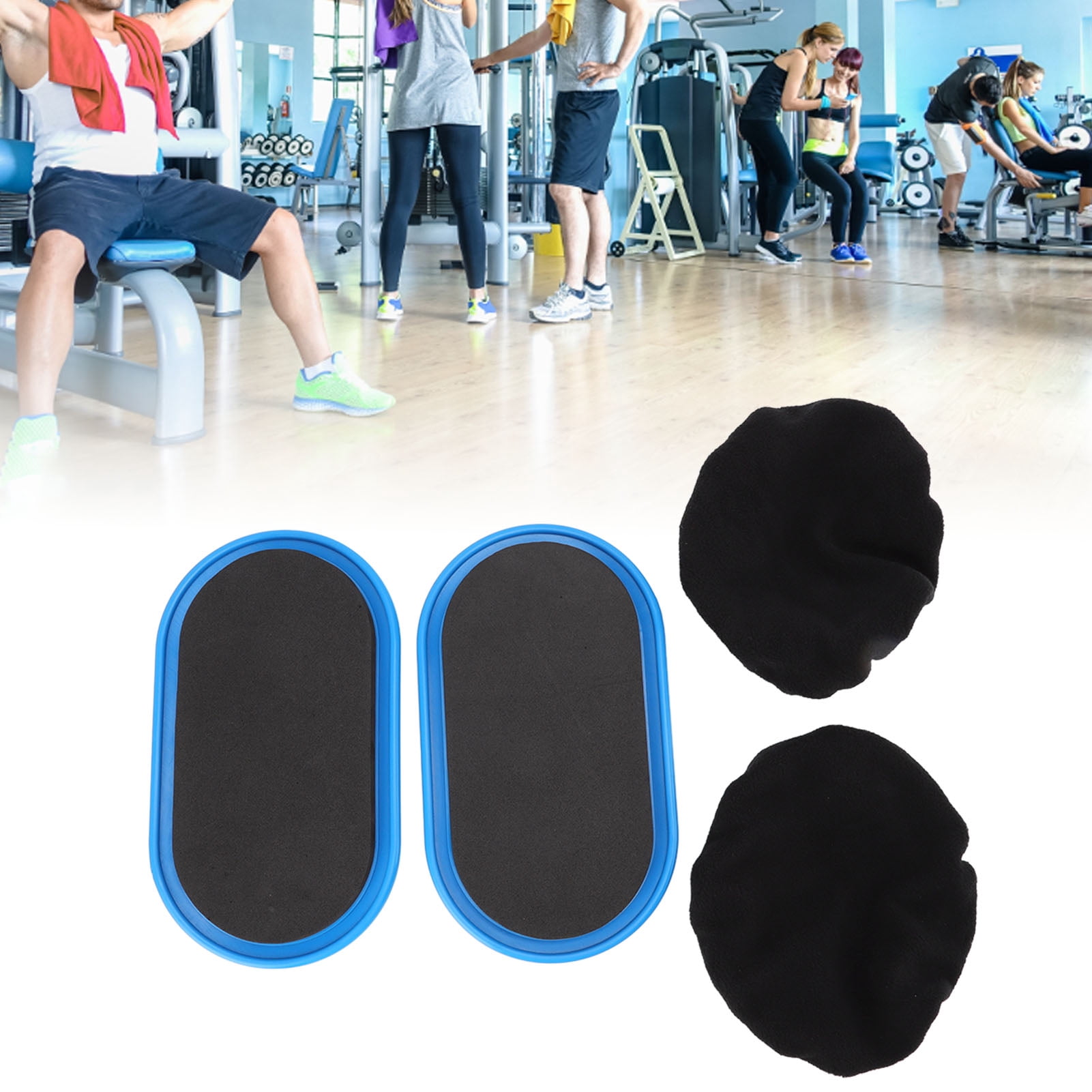 JYNXOR 2 Disques De Glisse Double Face – Pour Abdos, Fitness, Yoga Et Pilates – Noir