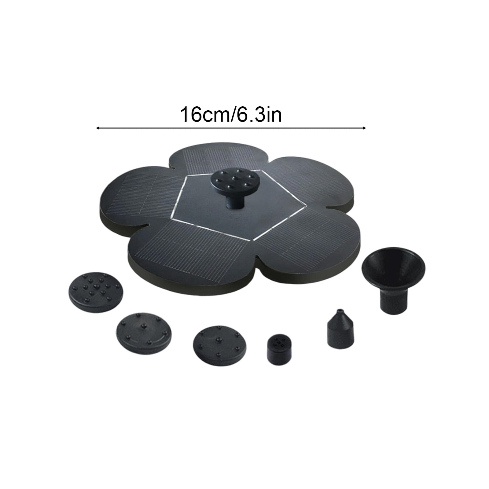 Solar-Powered Outdoor Water Fountain, Automatic Solar Floating Spout Weather-Resistant Compact Fountain for Courtyard Garden Pool Pond Bathroom Outdoor Landscaping, B