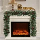 thumbnail image 2 of 2.7M Christmas Artificial Green Garland Wreath Xmas Home Party DIY Christmas Decoration Pine Tree Rattan Hanging Decoration, 2 of 4