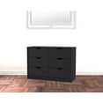 thumbnail image 3 of HomeRoots 518029 30.67 x 42.17 x 16.26 in. Black Manufactured Wood Six Drawers Modern Dresser, 3 of 5