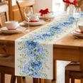 thumbnail image 5 of Hydrangea Eucalyptus Table Runner 108 Inches, Summer Botanical Vintage Beige Bed Runner Dresser Scarves Tabletop for Indoor Outdoor Parties/Ceremony/Banquet, 13"x 108", 5 of 9