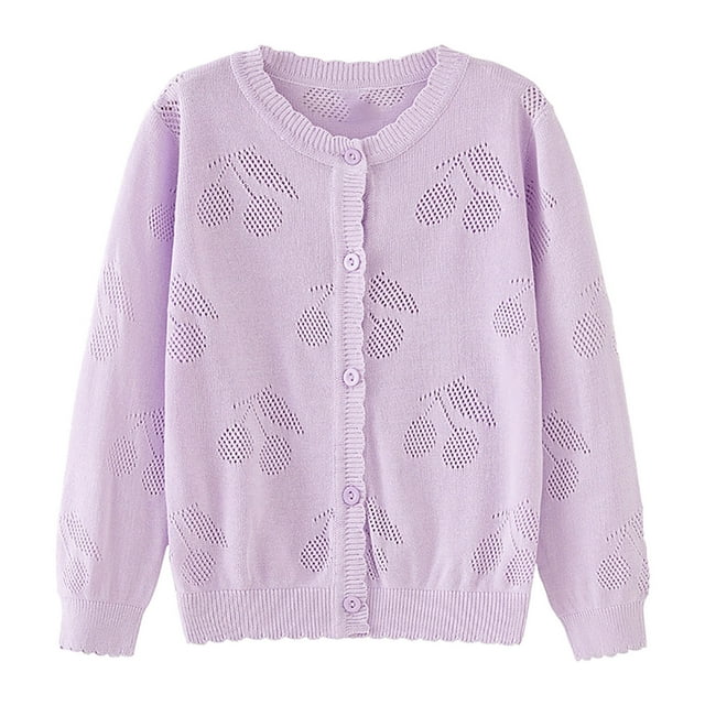 zbxnLI Cardigan Léger à Manches Longues pour Filles, Ouvert à l'Avant