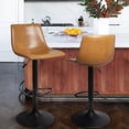Waleaf Swivel Counter Height Bar Stools with Back Set of 4,Adjustable Dining Barstools with ...